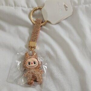 NWT Labubu Blingy Gold Keychain/ Bag Charm